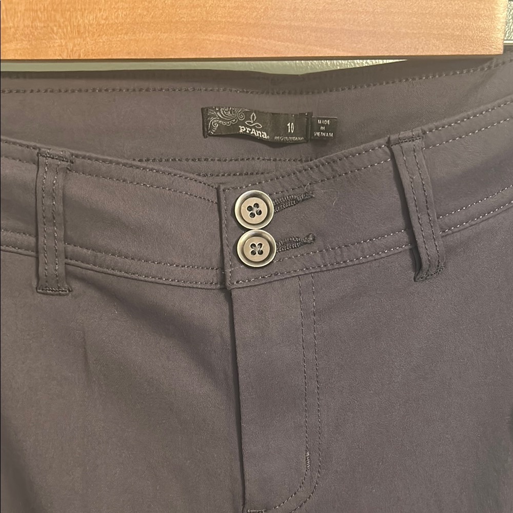 Prana Charcoal Buttoned Trousers